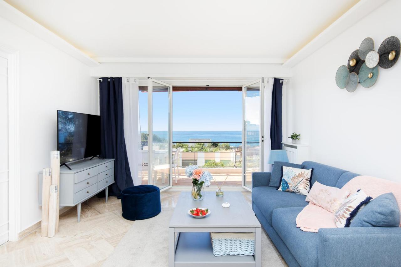 Suite Riviera - Sea View - Clim - 50M Plage - Residence De Standing - Spacieux 180 M2 - Parking Κάννες Εξωτερικό φωτογραφία